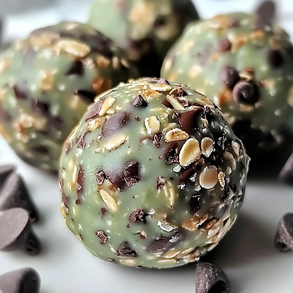 Mint Chocolate Chip Protein Balls