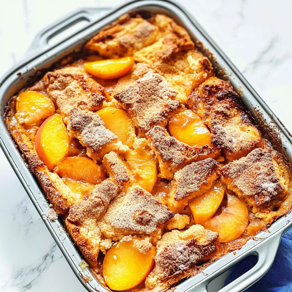 Peach Cobbler French Toast Bake