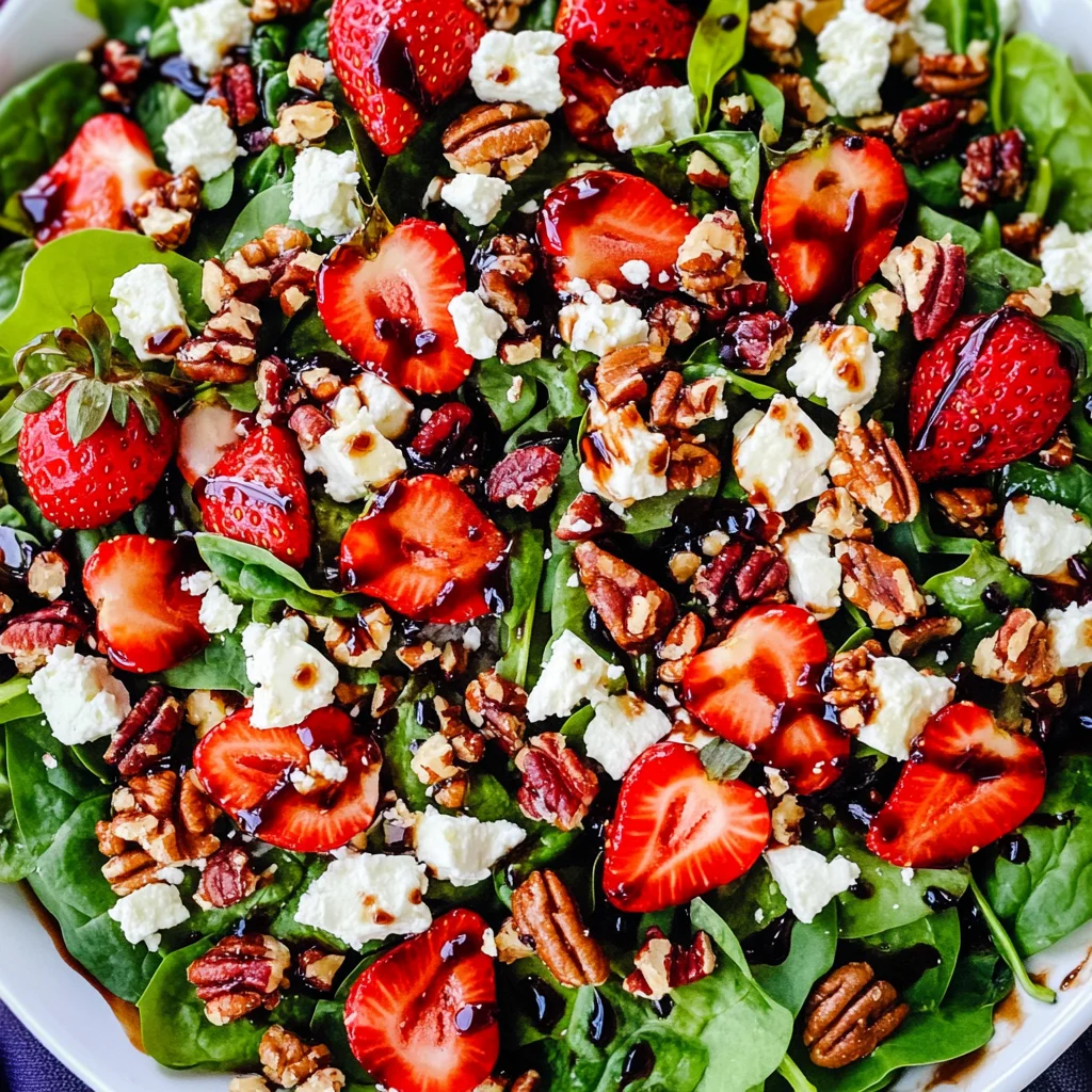 Spinach Strawberry Salad with Pecans
