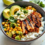 Street Corn Chicken Rice Bowl