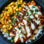 Street Corn Chicken Rice Bowl