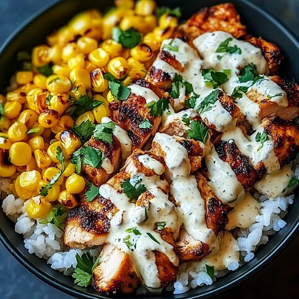 Street Corn Chicken Rice Bowl