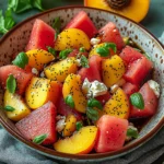 Watermelon Peach Salad – A Refreshing Gourmet Salad