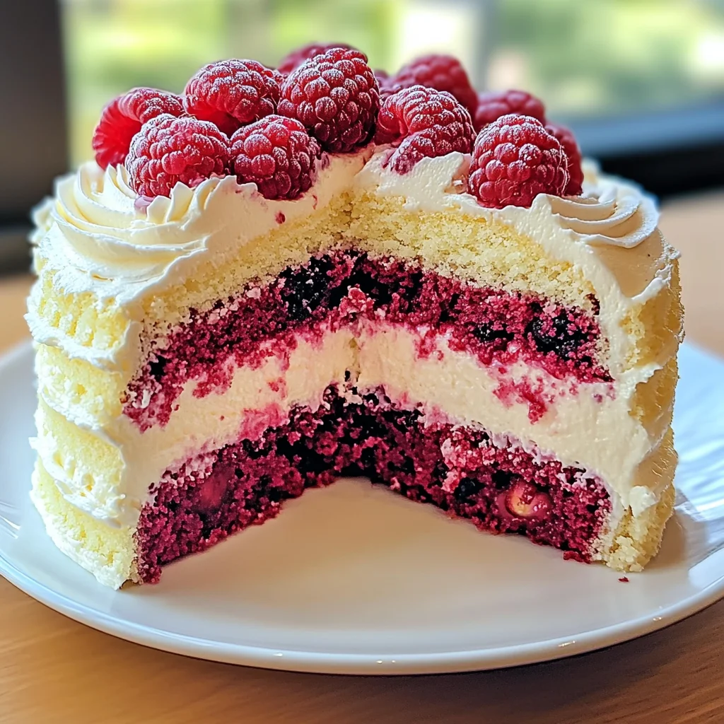 White Chocolate Raspberry Cake