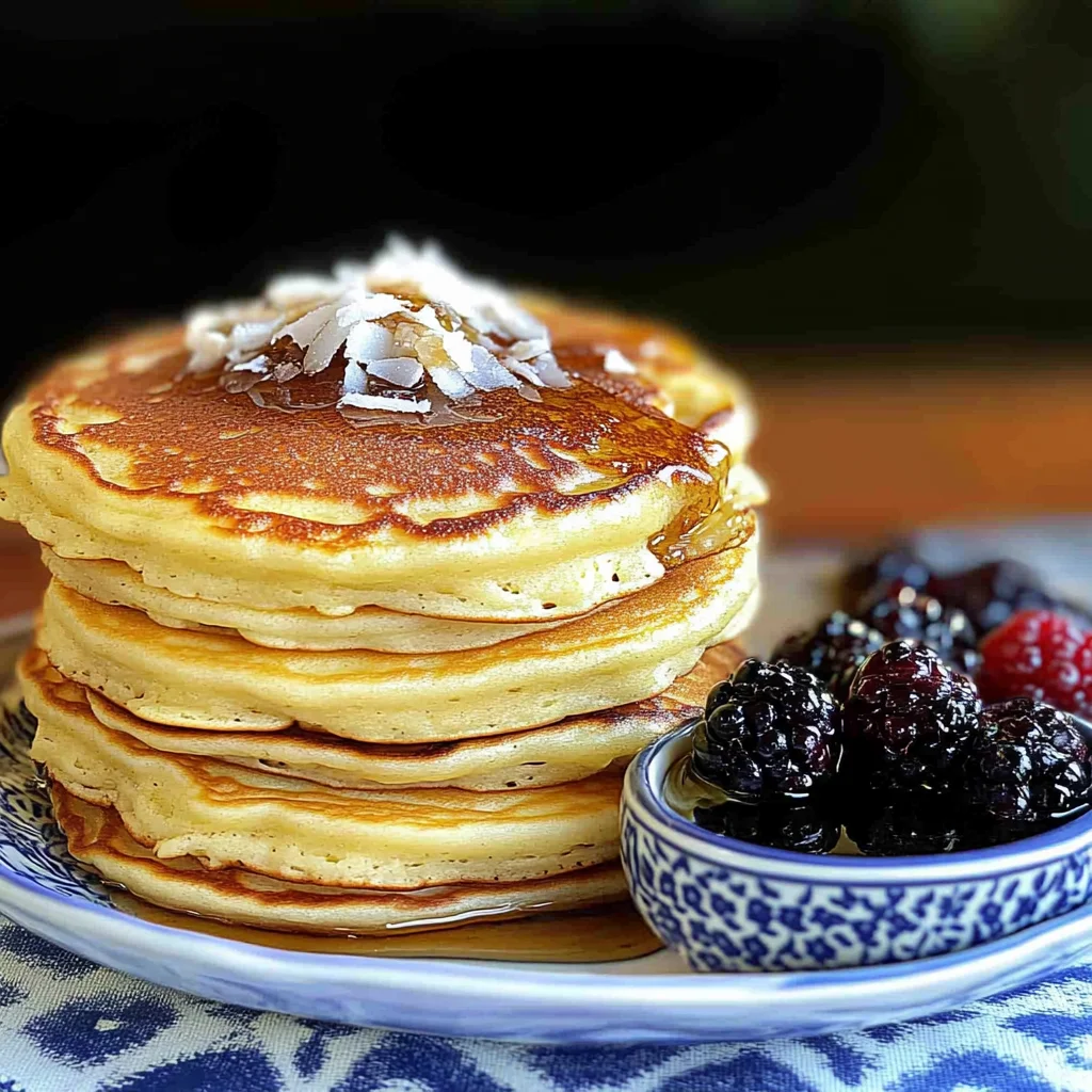 coconut cream pancakes