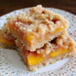 gluten free vegan peach crumb bars