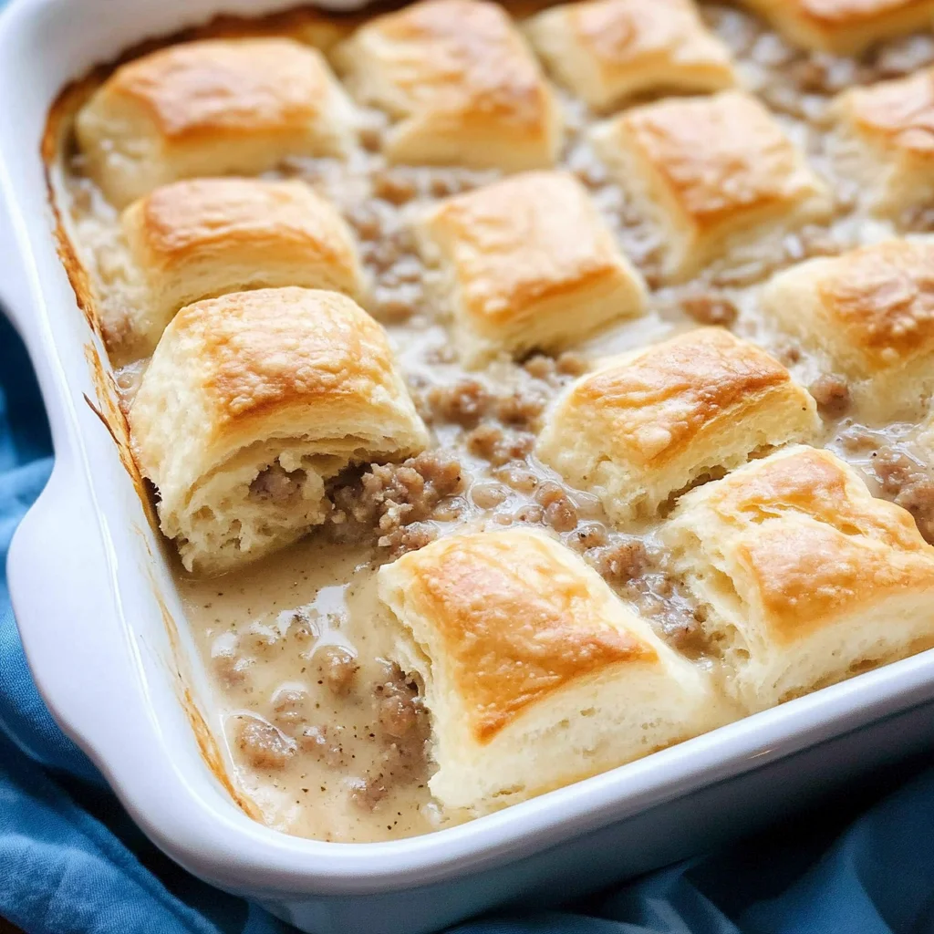 Biscuits and Gravy Casserole