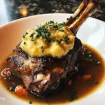 Braised Lamb Shank with Velvety Roasted Garlic Puree