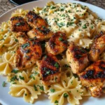Cheesy Garlic Cajun Chicken Bowtie Pasta