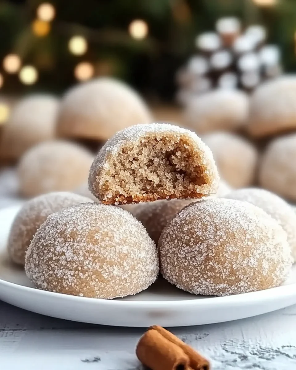 Cinnamon Sugar Snowball Cookies