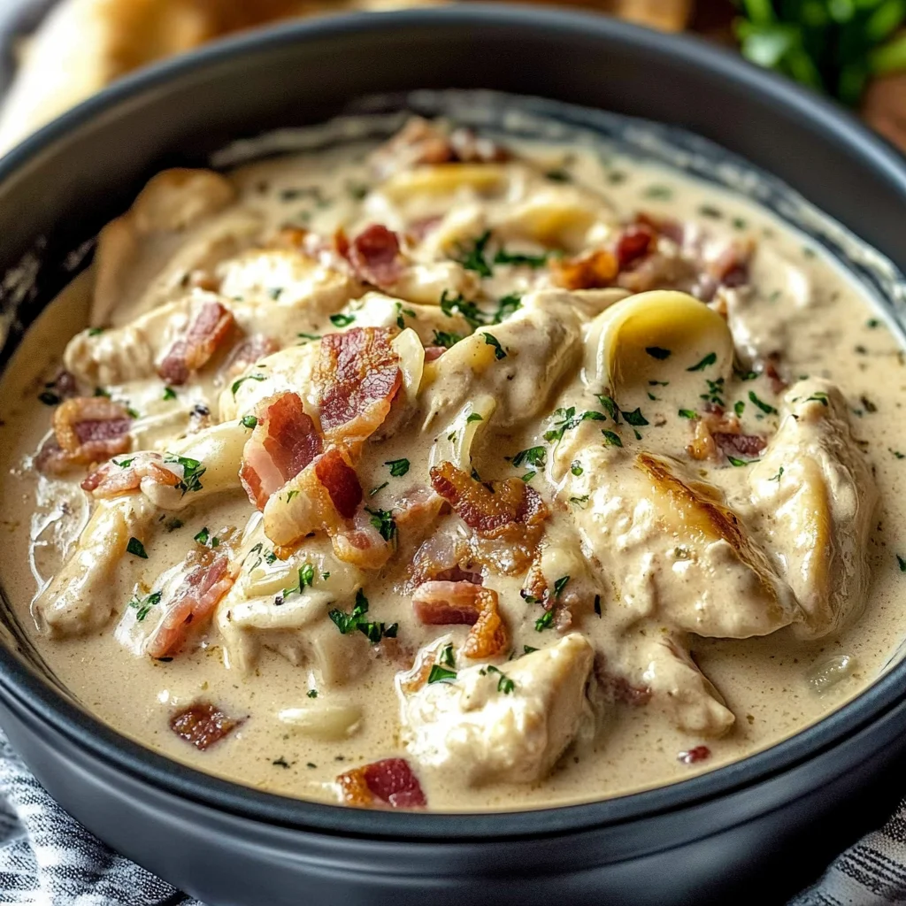 Creamy Chicken & Bacon Stroganoff