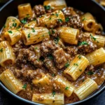 Creamy Garlic Beef Pasta