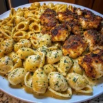 Garlic Cajun Chicken Shells in Velveeta Cream Sauce