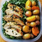 Herb Grilled Chicken with Roasted Potatoes, Carrots & Quinoa