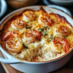 Keto Garlic Shrimp Au Gratin