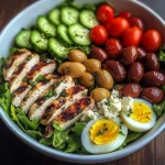 Mediterranean Power Salad with Chicken & Avocado