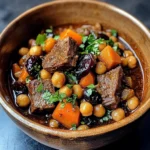 Moroccan Lamb Tagine with Prunes, Chickpeas & Warm Spices