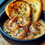 Shrimp Scampi Bowls with Garlic Bread
