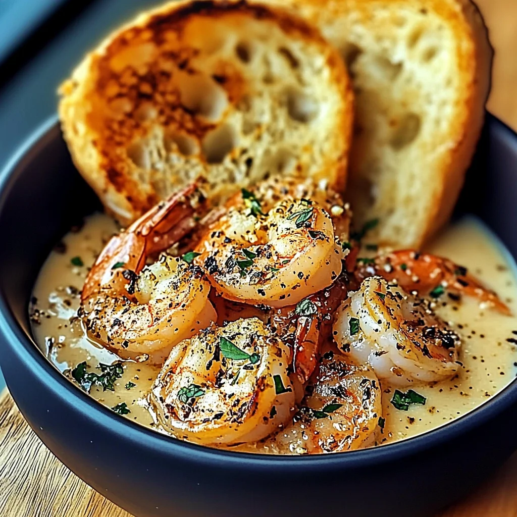 Shrimp Scampi Bowls with Garlic Bread