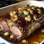 Slow-Roasted Lamb Shoulder with Honey-Garlic Mustard Glaze