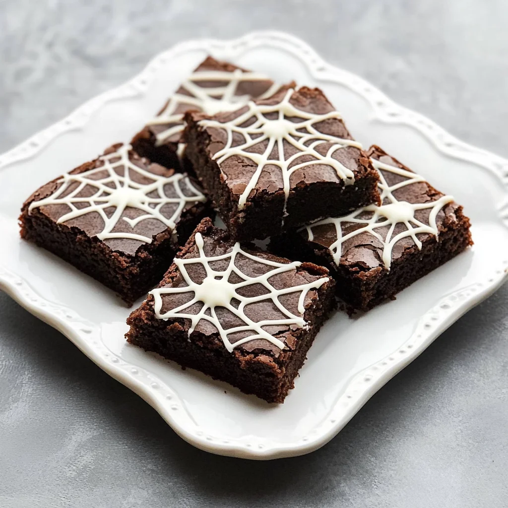 Spider Web Brownies