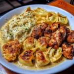 Velvety Cajun Chicken Tortellini with Three-Cheese Sauce