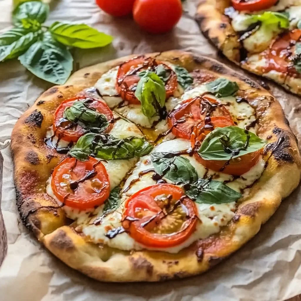 Caprese Naan Pizza