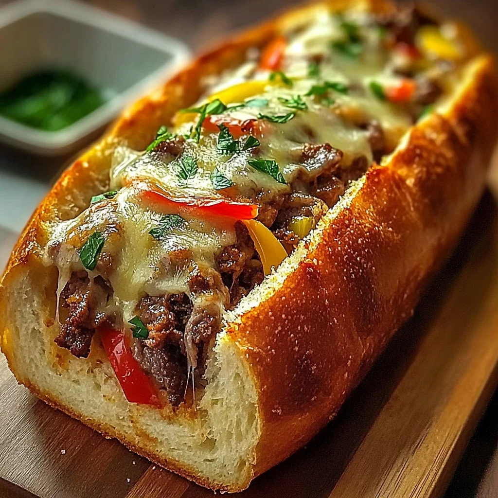 Cheesesteak-Stuffed Garlic Loaf