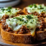 Cheesy Sloppy Joe Toast