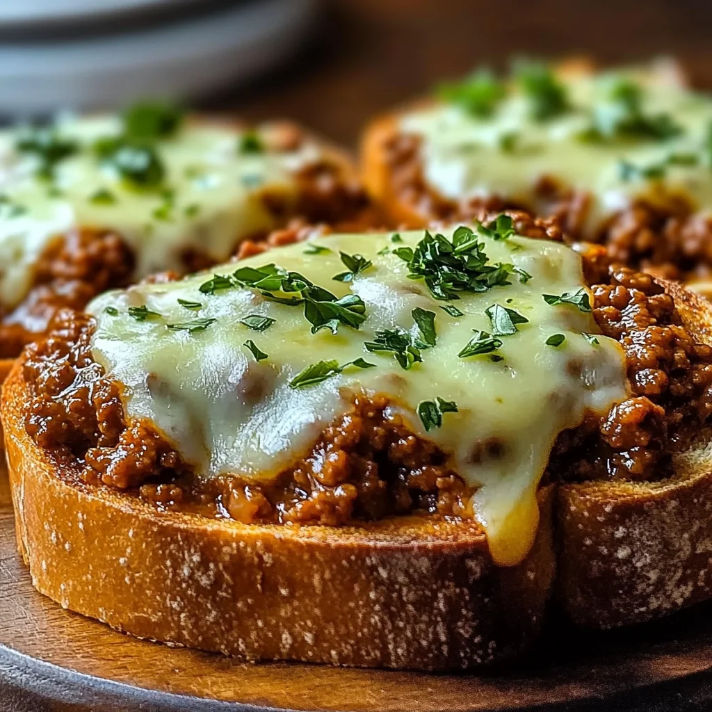 Cheesy Sloppy Joe Toast