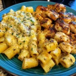 Creamy Cajun Chicken Rigatoni with Garlic Butter Sauce