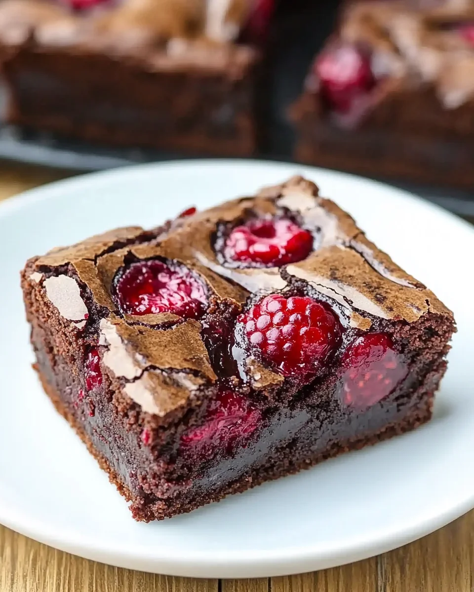 Decadent Raspberry Swirl Brownies