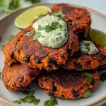 Lime Drenched Sweet Potato Black Bean Patties
