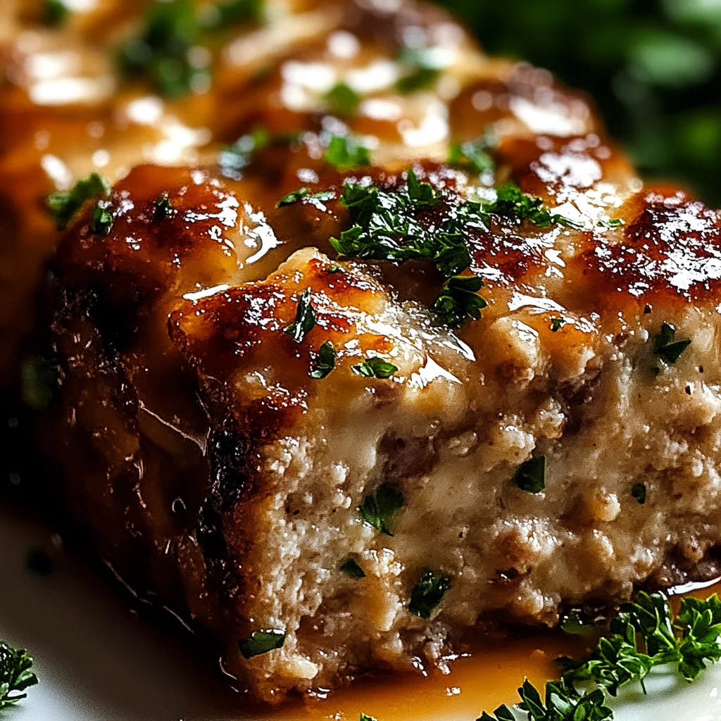 Melt-in-Your-Mouth Garlic Parmesan Chicken Meatloaf