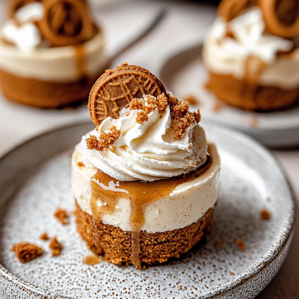 No Bake Mini Biscoff Cheesecakes
