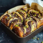 Pistachio Chocolate Babka Pull Apart