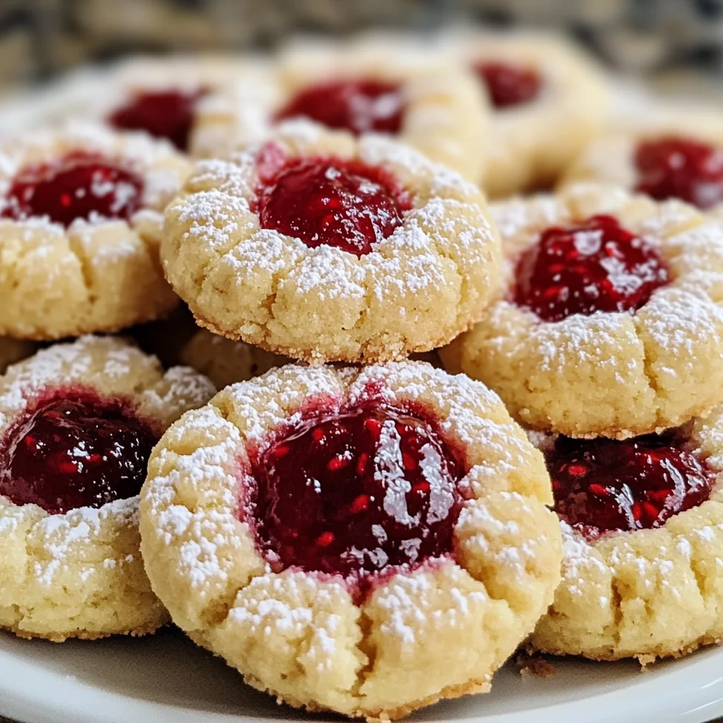 Raspberry Jam Thumbprint Cookies