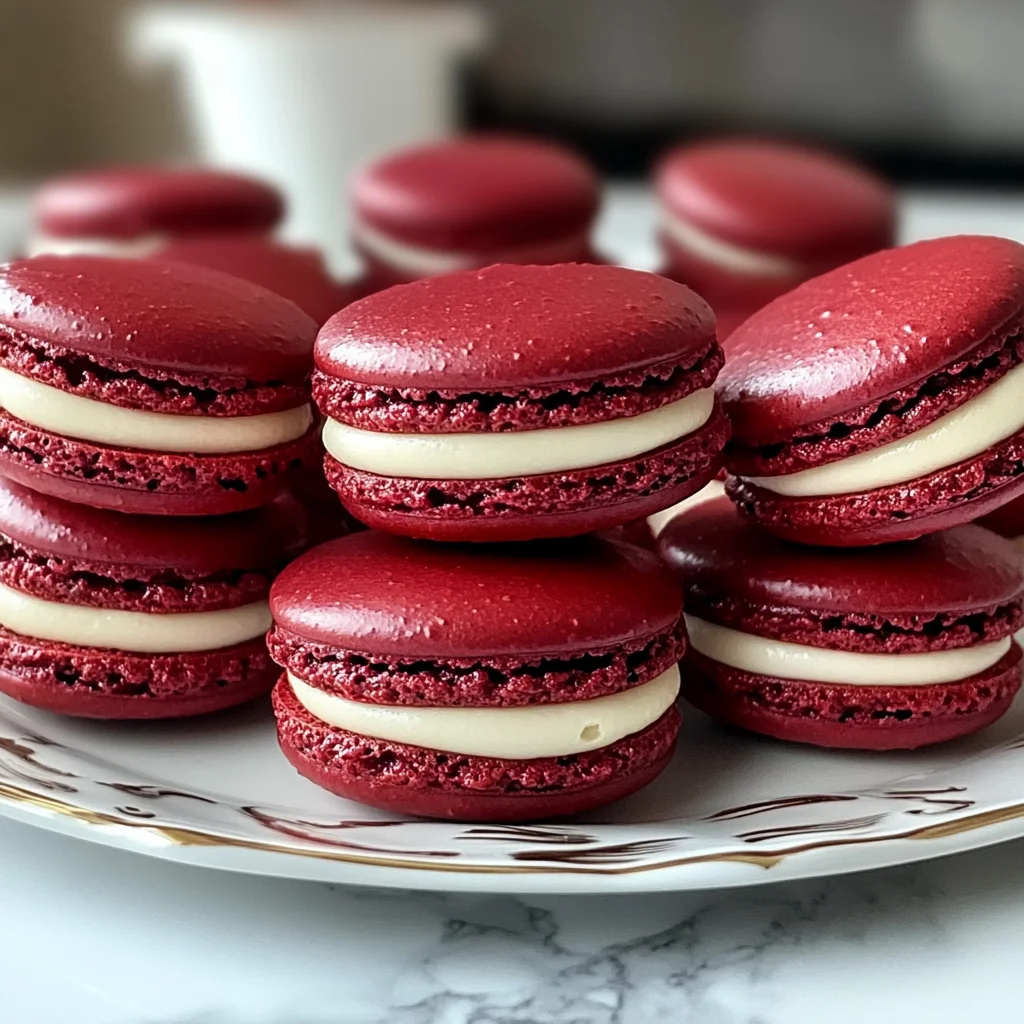 Red Velvet Cake Macarons