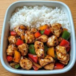 Teriyaki Chicken Stir-Fry with Steamed Rice