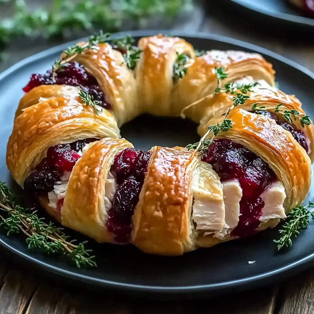 Turkey Cranberry Crescent Ring