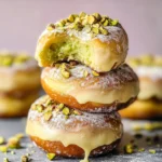 Vegan Donuts Filled with Pistachio Pastry Cream