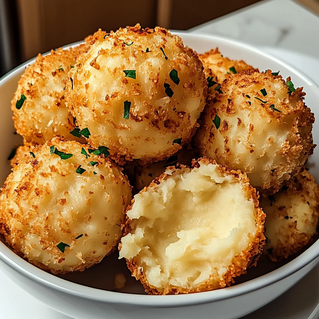 Air Fryer Cheesy Mashed Potato Balls