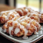 Baked Apple Fritters with Glaze
