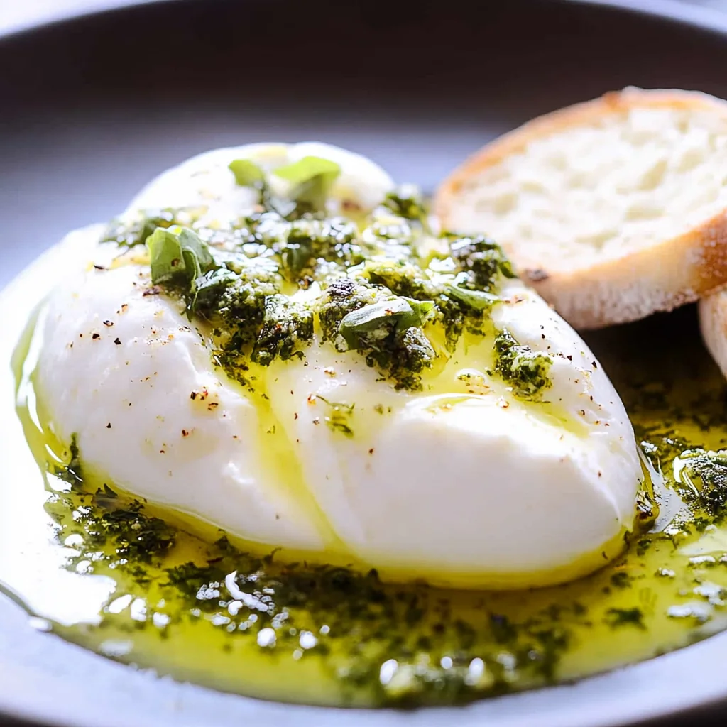 Basil + Lemon Burrata with Ciabatta Toasts