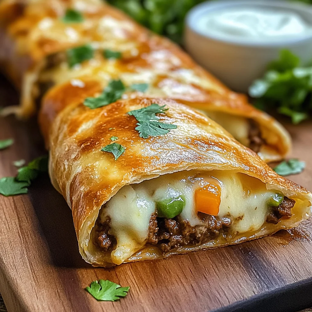 Beef And Cheese Chimichangas