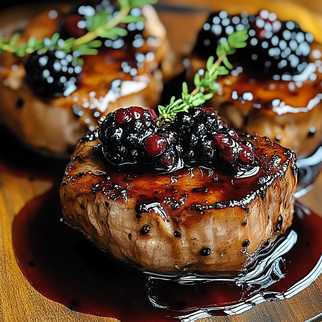 Blackberry Balsamic Glazed Pork