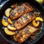 Bourbon Peach Roasted Salmon