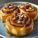 Caramel Apple Cinnamon Rolls with Brown Sugar Glaze