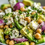Chickpea Feta Avocado Salad