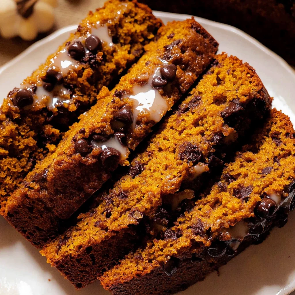 Chocolate Chip Pumpkin Bread with Brown Butter